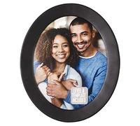Malden International Designs 2163-80 Classic Oval Black Wood Picture Frame, 8x10, Black