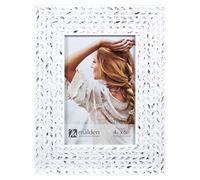 Malden International Designs 4x6 Picture Frame Textured Pattern White