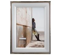 Malden International Designs 5294-57 Classic Silver Metal With Silver Beads 2-Tone Picture Frame, 5x7, Silver