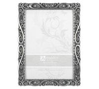 Malden International Designs 5371-57 Morgan Pewter Metal Picture Frame, 5x7, Silver
