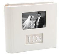 Malden International Designs I Do With Photo Opening Cover & Memo Space Photo Album, 1-Up, 100-4x6, White