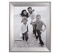 Malden International Designs Marquee Bead Satin Nickel Picture Frame, 8x10, Nickel