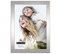 Malden International Designs Matte Silver Essential Fashion Metal Picture Frame, 5x7, Silver