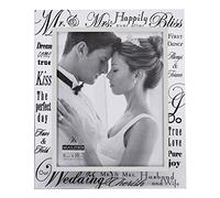 Malden International Designs Mirrored Glass With Silver Metal Inner Border Mr. and Mrs. Picture Frame, 8x10, Silver