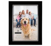 Malden International Designs Uptown Black with Silver Fashion Metal Frame, 5x7, Black