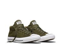 Malden Street Seasonal Colour Canvas Trainers Dark Khaki