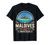 Maldives Cream Emblem Travel Souvenir Value Graphic T-Shirt