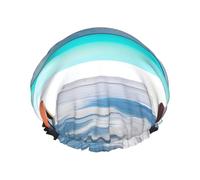 Maldives Holidays Double layer women's shower cap, reusable, large size design suitable for all hair lengths, suitable for girls, spa and home salon use.