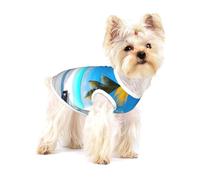 Maldives Holidays Full Print Cotton Pet Vest S Dog Cat Clothes Soft Elastic Breathable Pullover Pet