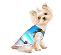 Maldives Holidays Pet Breathable Sleeveless T-shirt L for Small Dogs and Cats, Soft, Comfortable, Stylish