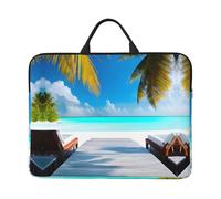 Maldives Holidays Print Laptop Case Sleeve Bag 14in,with Handle Portable Case Cover, Compatible 14in Computer/Tablet