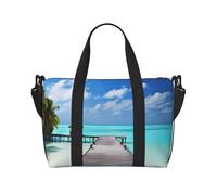 Maldives Holidays Water-Resistant Crossbody Travel Bag, Large Carry-On with Adjustable Strap, Multi-Compartment Weekender for Gym, Travel, Outdoor