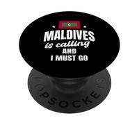 Maldives Is Calling Design Funny Maldive Island Saying PopSockets Adhesive PopGrip