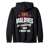 Maldives Is Calling Design Funny Maldive Island Saying Zip Hoodie