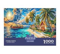 Maldives Islands 1000 Piece Jigsaw Puzzle with Whimsical Design - A Charming Challenge for All Ages And Beautiful Home Decoration 52x38cm/1000pcs