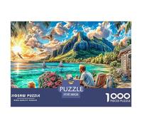 Maldives Islands 1000 Piece Jigsaw Puzzle with Whimsical Design - A Charming Challenge for All Ages And Beautiful Home Decoration 38x26cm/1000pcs