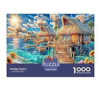 Maldives Islands Jigsaw Puzzles, 1000 Pieces Impossible Puzzle Challenge Toy for Adults& Kids Age 12 Years Up 70x50cm/1000pcs