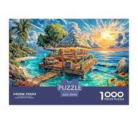 Maldives Islands Jigsaw Puzzles, 1000 Pieces Impossible Puzzle Challenge Toy for Adults& Kids Age 12 Years Up 70x50cm/1000pcs