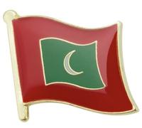 Maldives Islands National Flag Enamel Metal Pin Badge - 2.2 x 1.9 cm - Diplomat Lapel Brooch for Jackets, Hats, Backpacks, and Cultural Accessories