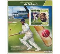 Maldives miniature sheet 1049 (complete. issue.) unmounted mint / never hinged ** MNH 2017 Viv Richards (Stamps for collectors) Ball games without football (basketball / handball / baseball …)