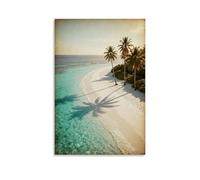 Maldives Paradise Island Beach Poster Canvas Wall Decor Art Painting Prints on Modern Artwork for Living Room,Bathroom,Bedroom,Home 20x30inch(50x75cm)