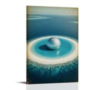 Maldives Paradise Island Poster Canvas Wall Decor Art Painting Prints on Modern Artwork for Living Room,Bathroom,Bedroom,Home 08x12inch(20x30cm)