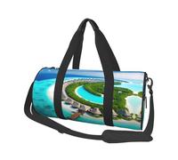 Maldives Scenery Canvas travel bag, large capacity, can be carried on the shoulder
