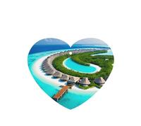 Maldives Scenery Car air freshener, four-pack, suitable for car interiors, trucks, and SUVs.
