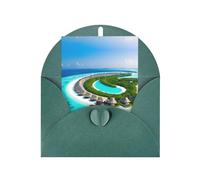 Maldives Scenery Greeting card, blank inner page, includes envelope, 10 cm x 15 cm, for anniversary and party invitations.