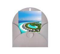 Maldives Scenery Greeting card, blank inner page, includes envelope, 10 cm x 15 cm, for anniversary and party invitations.