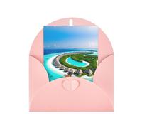 Maldives Scenery Greeting card, blank inner page, includes envelope, 10cm x 15cm.