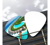 Maldives Scenery Patterned guitar pick set - (thin/medium/thick), widely compatible with all kinds of stringed instruments,