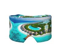 Maldives Scenery Printed Sleep Eye and Ear Masks (26.8Ã-4.3 inches) Suitable for Travel, Yoga, Deep Rest Indoor and Outdoor