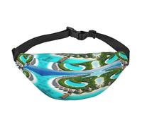 Maldives Scenery Travel Fashion Waist Bag, Suitable for Sports, Running, Cycling, Traveling, Fishing Boys Large Crossbody Waist Bag,