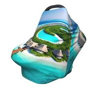 Maldives Scenery Versatile full-print Stroller Chair Cover/Nursing Cover, specially designed for your baby