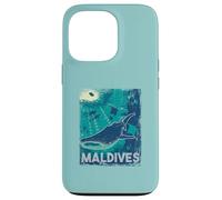 Maldives Scuba Diving Whale Shark Underwater Vintage Case for iPhone 13 Pro