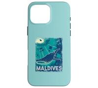 Maldives Scuba Diving Whale Shark Underwater Vintage Case for iPhone 16 Pro Max