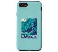 Maldives Scuba Diving Whale Shark Underwater Vintage Case for iPhone SE (2020) / 7 / 8