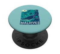 Maldives Scuba Diving Whale Shark Underwater Vintage PopSockets Adhesive PopGrip