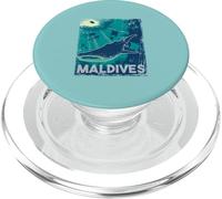 Maldives Scuba Diving Whale Shark Underwater Vintage PopSockets PopGrip for MagSafe