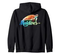 Maldives Sea Turtle amazing Beach Vacation Island Souvenir Zip Hoodie