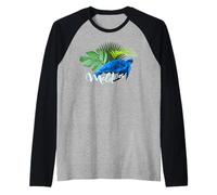 Maldives Sea Turtle Coral Reef Snorkeling Diving Raglan Baseball Tee