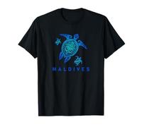 Maldives T-Shirt Sea Blue Tribal Turtle T-Shirt