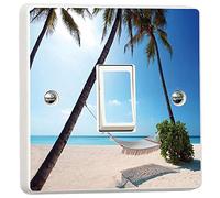 Maldives Tropical Beach Light Switch Sticker Cover Vinyl Skin Wall Decal Decor