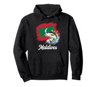 Maldives Tuna Fishing Flag Angler Ocean Design Pullover Hoodie