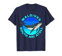 Maldives Vacation South Ari Atoll Whale Shark T-Shirt, Men, Navy Blue, Small