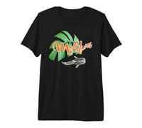 Maldives Whale Shark Monstera Vacation Travel Souvenir Gift Premium T-Shirt
