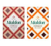 Maldon Chilli Sea Salt and Smoked Sea Salt, with Aleppo & Bird's Eye Chillies, Est. 1882