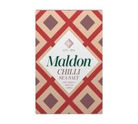 Maldon Chilli Sea Salt Flakes, Blended with Aleppo & Bird’s Eye Chillies - Take Simple Dishes to the Next Level - Fantastic Flavour - Unique Pyramid-Shaped Sea Salt Flakes - 100g Box