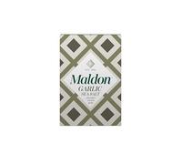 Maldon Garlic Sea Salt Flakes, blended with Wild and Roasted Garlic - Take simple dishes to the next level - Fantastic Flavour - Unique Pyramid-Shaped Sea Salt Flakes- 100g Box